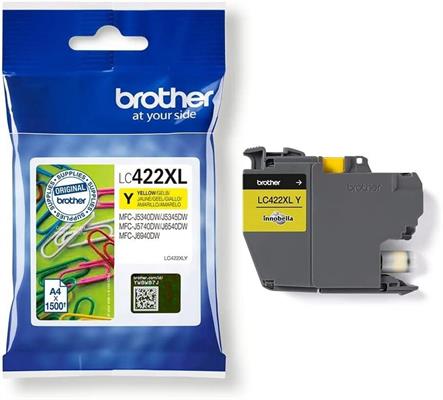 Cartuccia Brother LC422XLY giallo 1.500 pagine