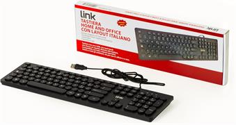 LINK TASTIERA ITALIANA USB CON TASTI TONDI NERA