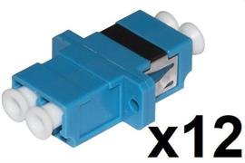 Confezione 12 Adattatori Fibra Ottica LC/LC Singlemode Dupl.