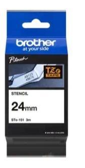 Nastro Brother STe-151 Bianco su trasparente 24 mm x 3 mt