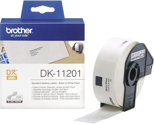 Brother DK-11201 Etichette per indirizzi 29x90mm Nero su bia