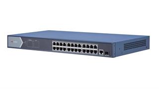 SWITCH HIKVISION 10/10/1000 24P POE + 2P SFP UNMANAGED DESKT