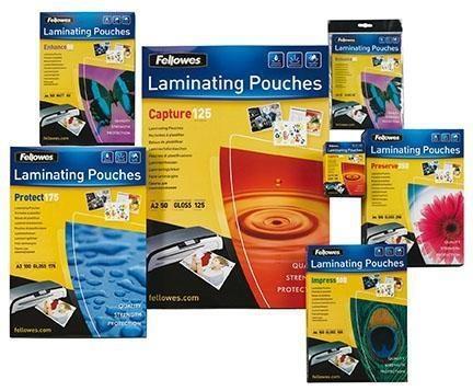 FELLOWES FOGLI PER PLASTIFICARE 80 MICRON A4 BRILLO PACK 100