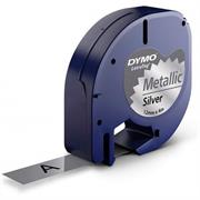 Dymo LetraTag etichette rotolo 12mm x 4mt nero su argento