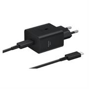 CARICABATTERIE SAMSUNG 45W USB-C + CAVO 1.8MT BLACK FAST