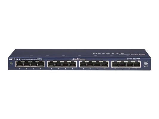 Switch Netgear GS116GE 16 porte RJ45 10/100/1000Mbps