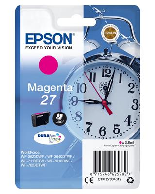 Cartuccia Epson 27 magenta resa 300 pagine