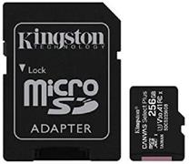 Memoria MicroSDXC 256 Gb Kingston classe 10 + adattatore SD