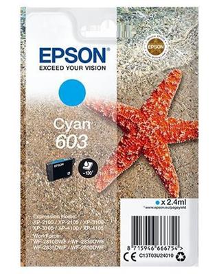 Cartuccia Epson 603 ciano (C13T03U24010) resa130 pagine