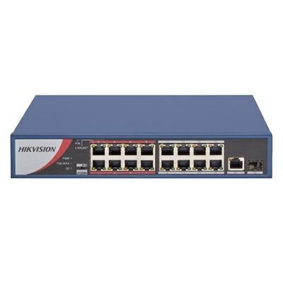 SWITCH HIKVISION DS-3E0318P-E/M(B) 16P LAN 10/100M 16P POE