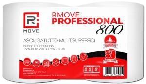 RMove Bobina Doppia Professionale 800 2Veli Pura Cellulosa
