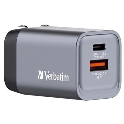 Alimentatore Verbatim GNC-35 GAN 35W USB-A e USB-C 3.0