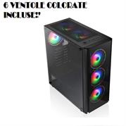 Case gaming TX-192-11 M-ATX con 6 ventole colorate incluse