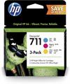HP 711 CONFEZIONE DA 3 CARTUCCE CIANO/MAGENTA/GIALLO ORIG.